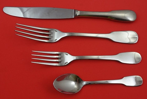 Dinner 4-pc Setting availability based on stock listed below - Fiddle by Novargent - French - Stainless  